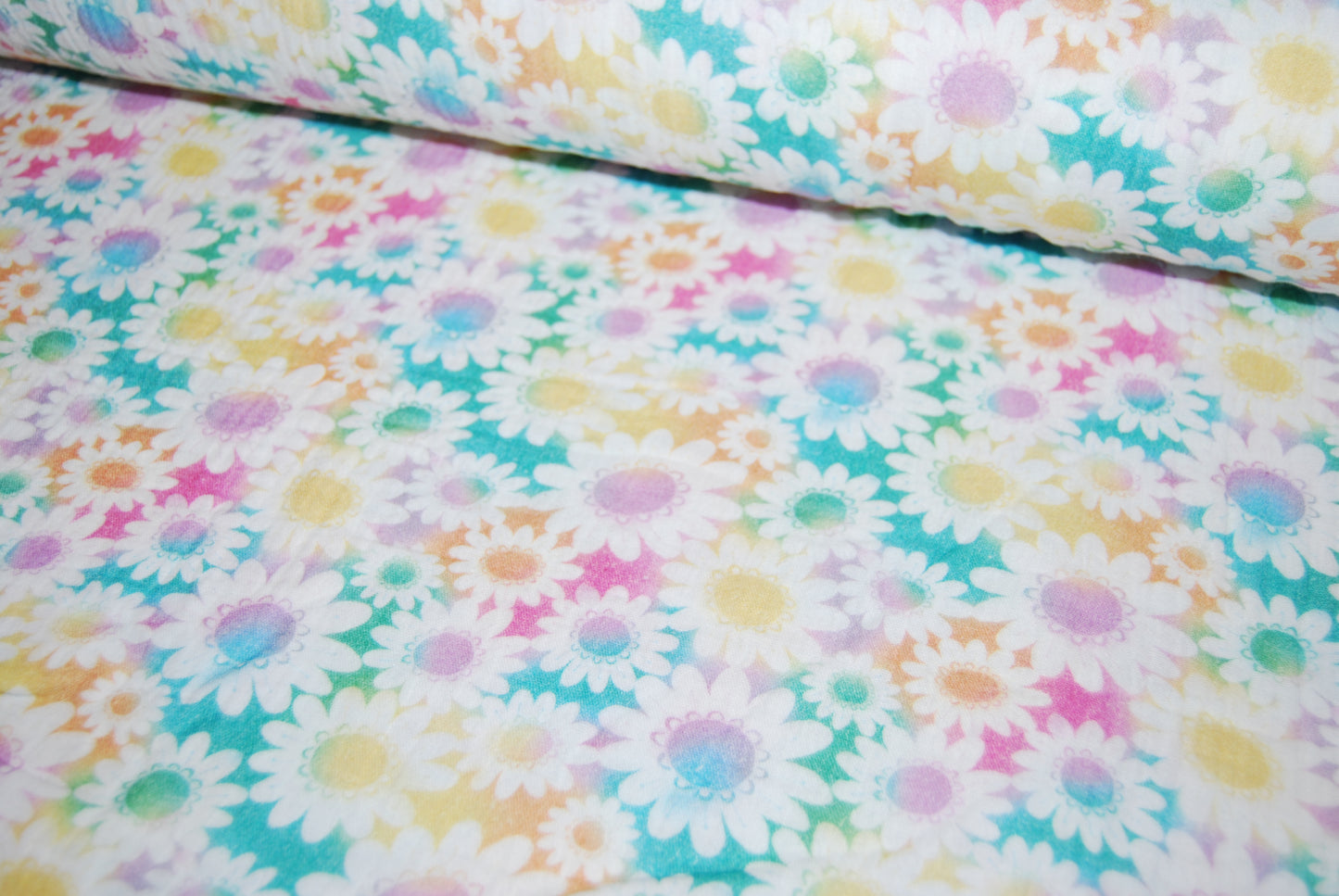 Dubbelmuslin Regnbågsblommor