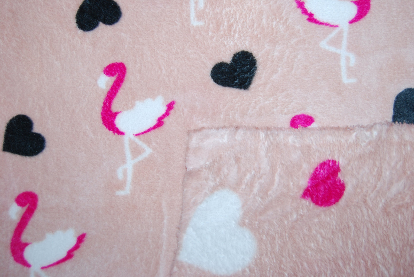 Flamingos vändbar korallfleece