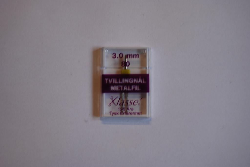 Tvillingnål Metalfil 80