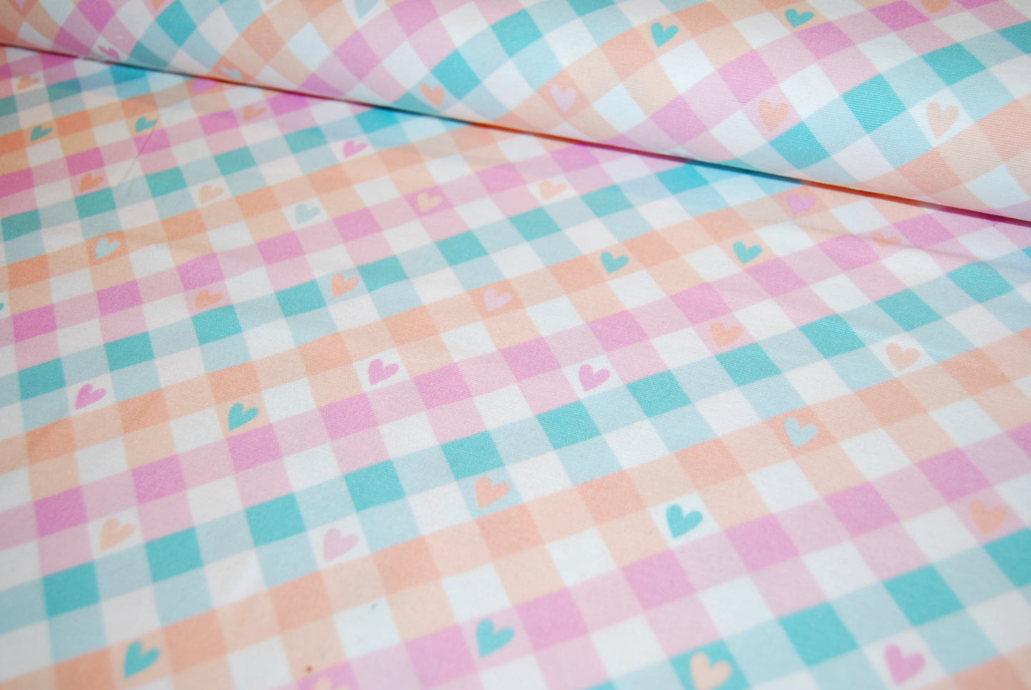 Checks with hearts flanell