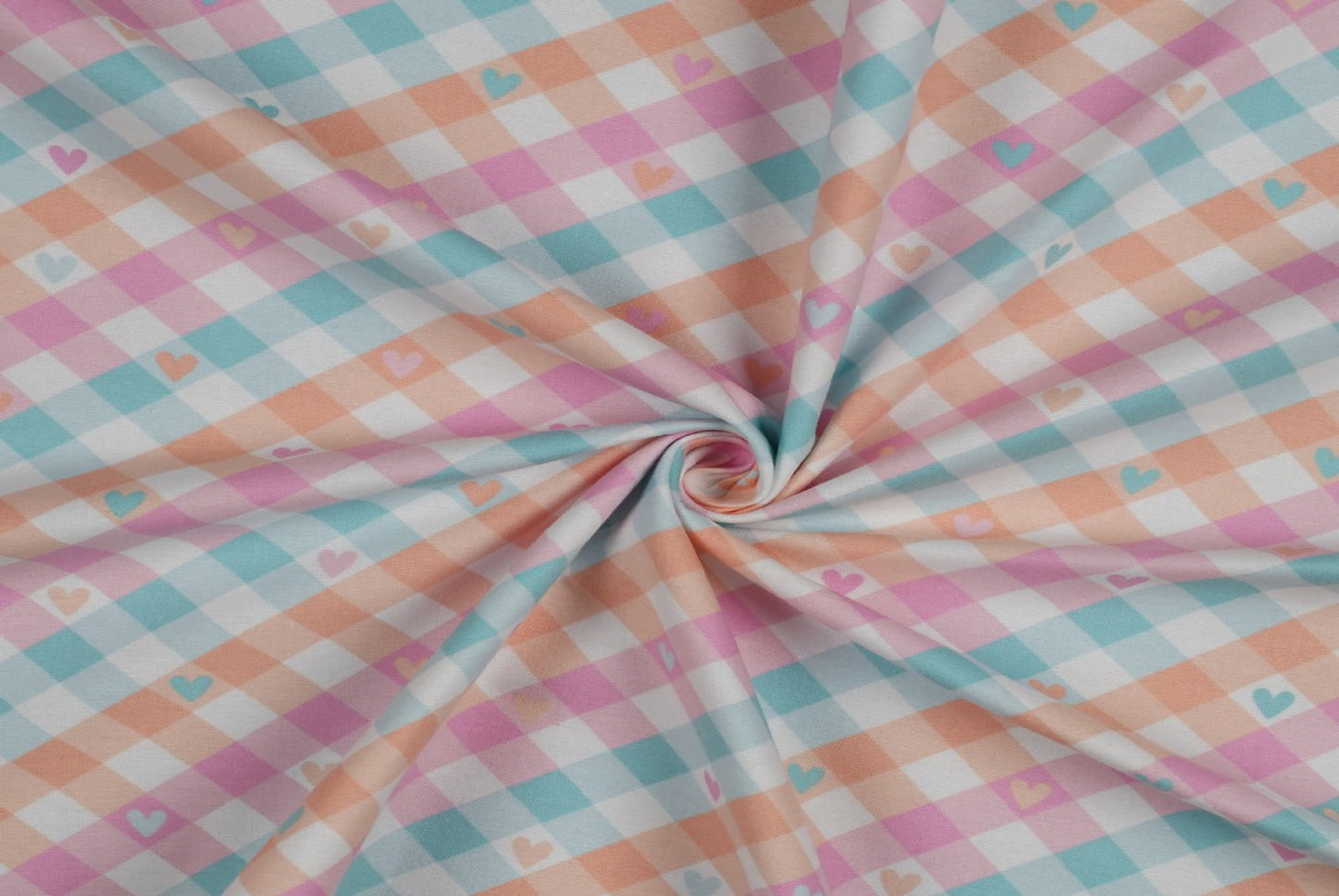 Checks with hearts flanell