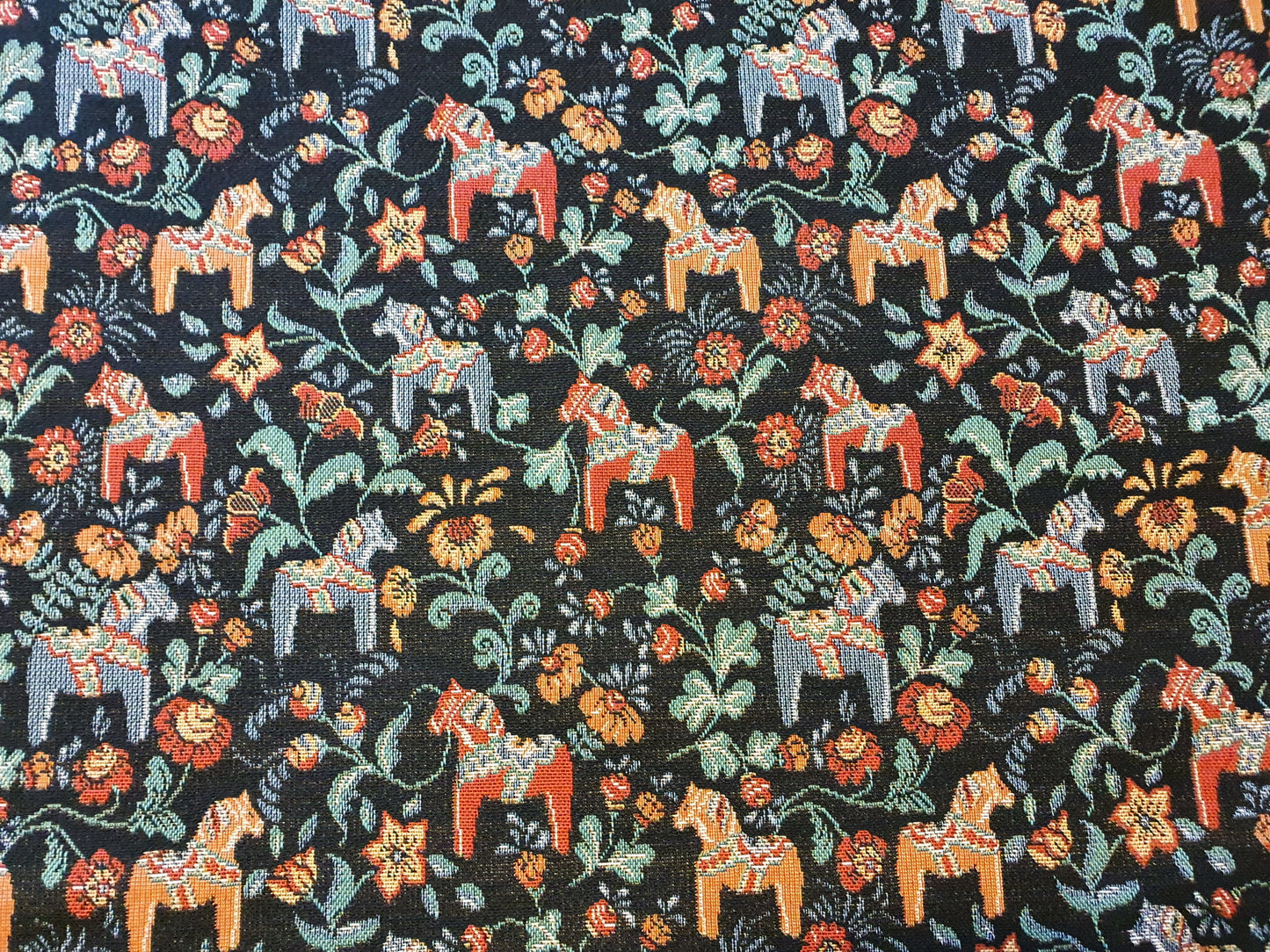 Dalahästar gobeläng (fler färger)