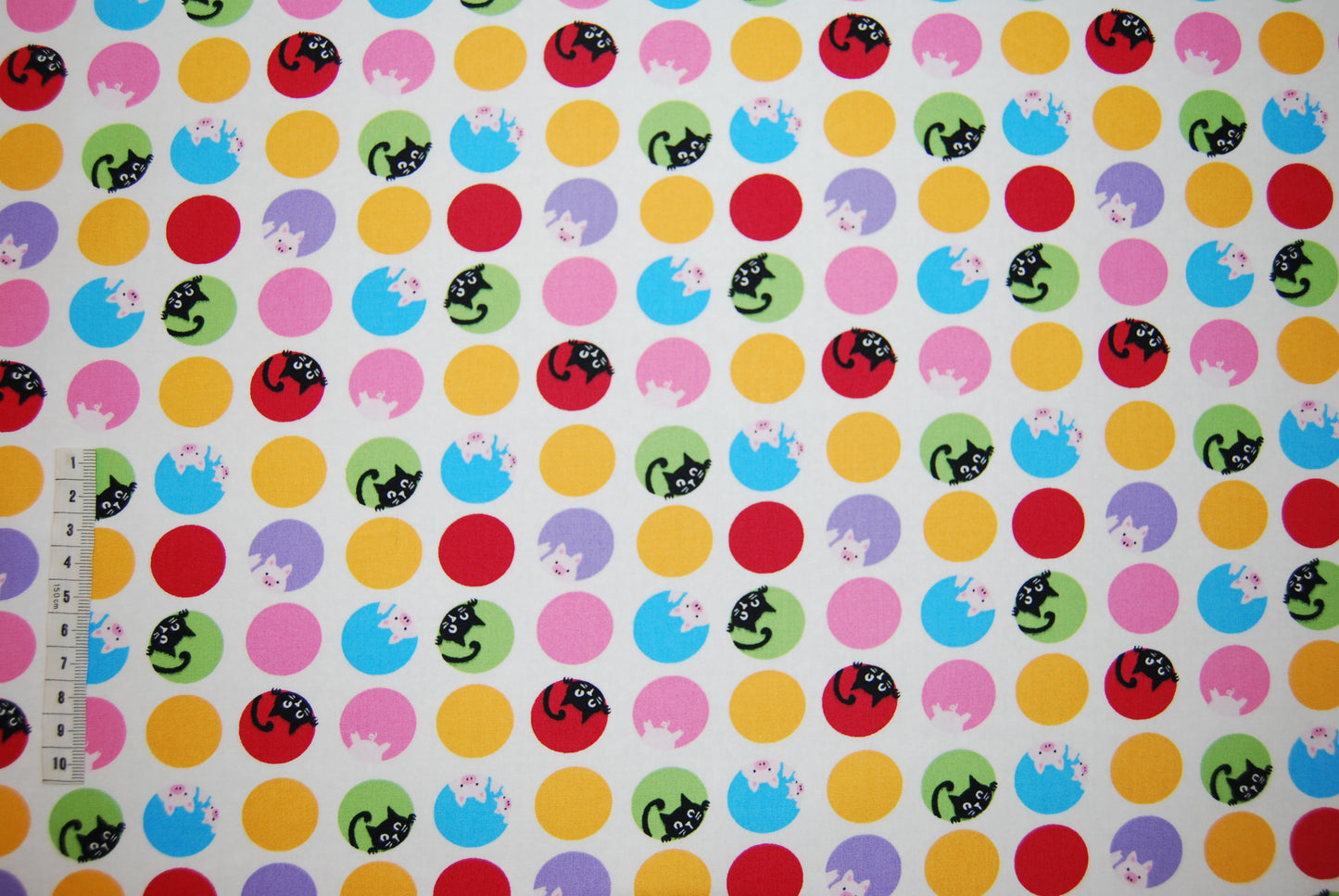 Katter och grisar poplin