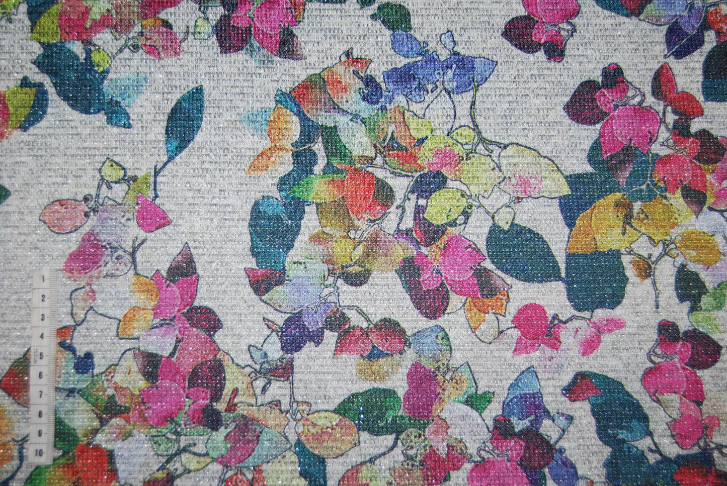 Lurex print blommor (fler färger)