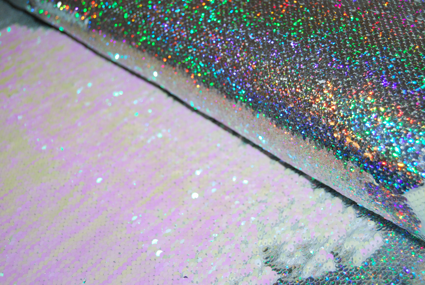 Paljettyg Mermaid silver-vit