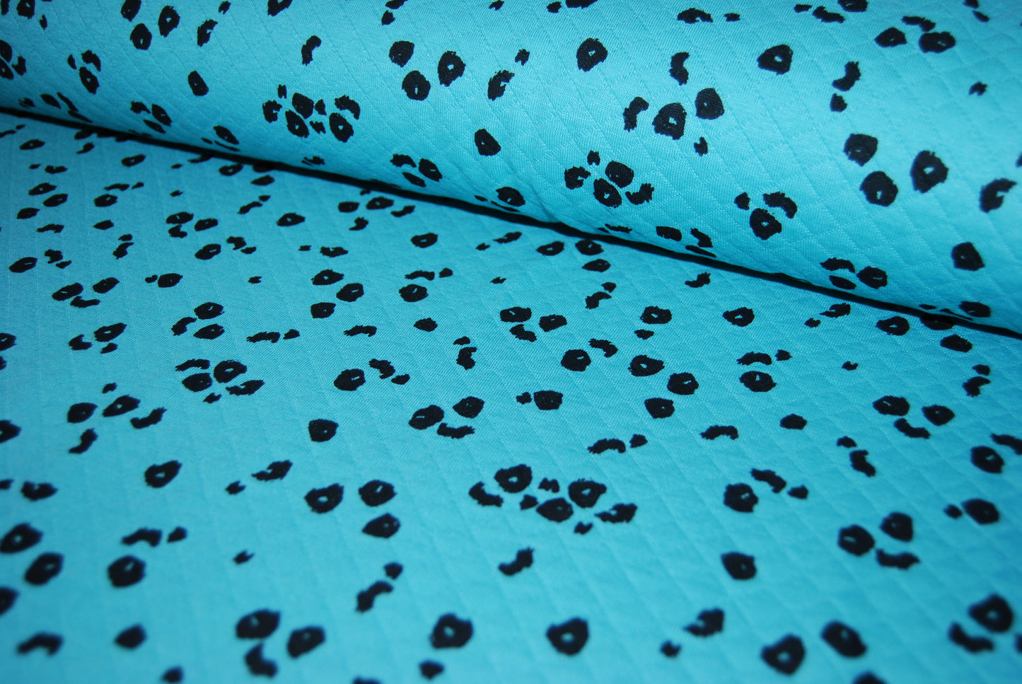 Quiltad trikå leopard (fler färger)