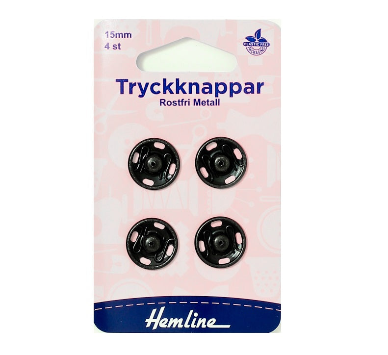 Tryckknappar svart (finns i fler storlekar)