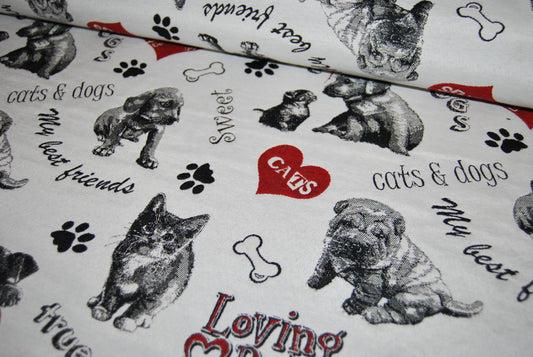 Cats and dogs jacquard