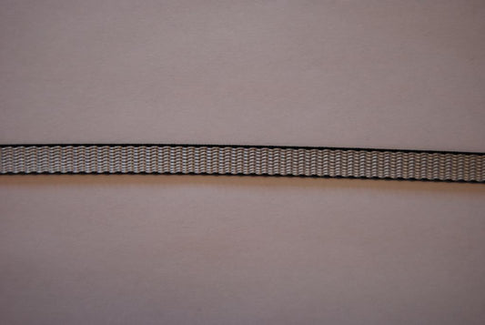 Markisband silver-svart
