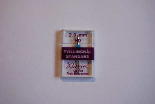 Tvillingnål standard 80, 2.0 mm