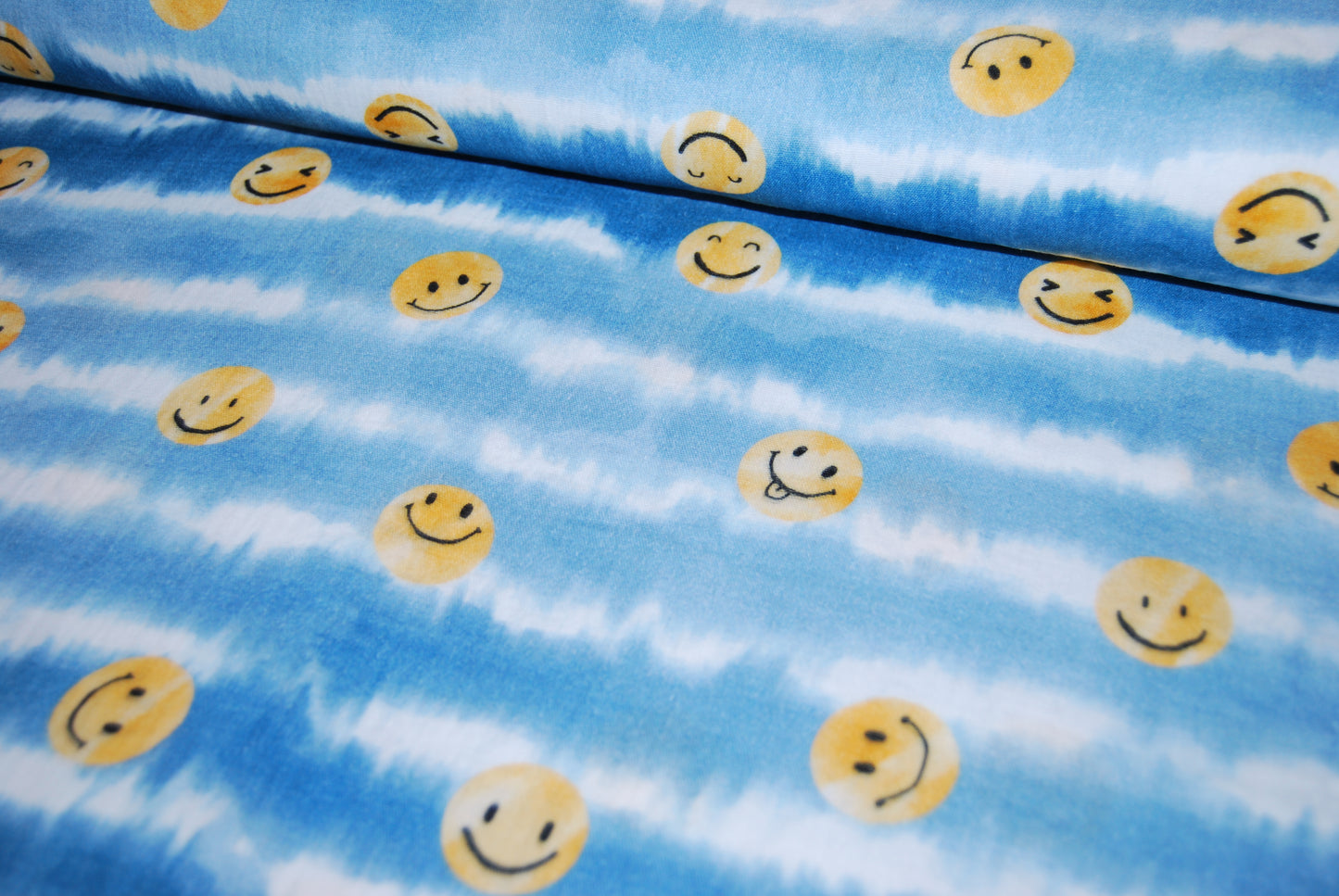 Dubbelmuslin Happy faces (fler färger)