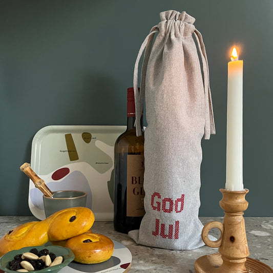 Presentpåse jul i återvunnen bomull