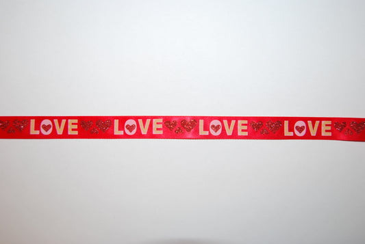 Love lurex dekorationsband