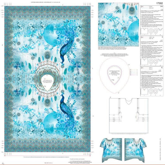 Kaftan Peacock panel