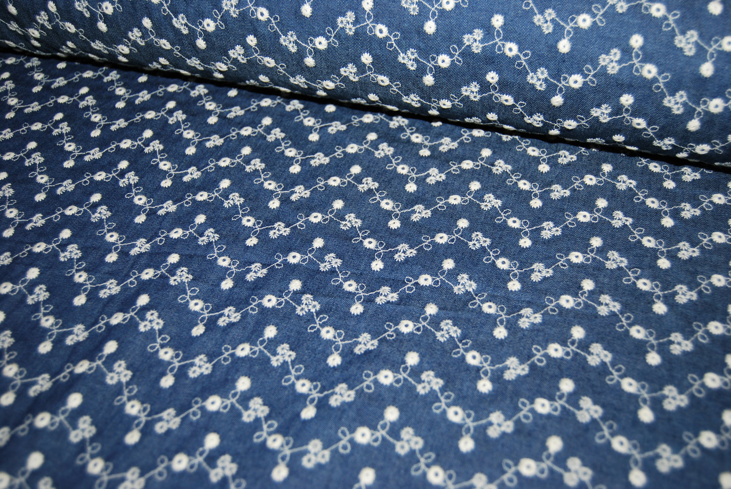 Jeans broderade blommor (fler färger)