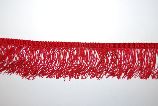 Fransband röd (fler längder) säljes per meter
