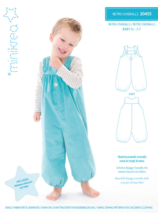MiniKrea 20455 Retro overall ½-3 år