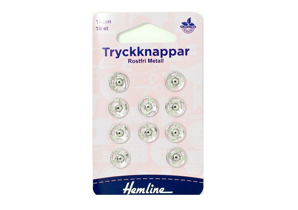 Tryckknappar silver (finns i fler storlekar)