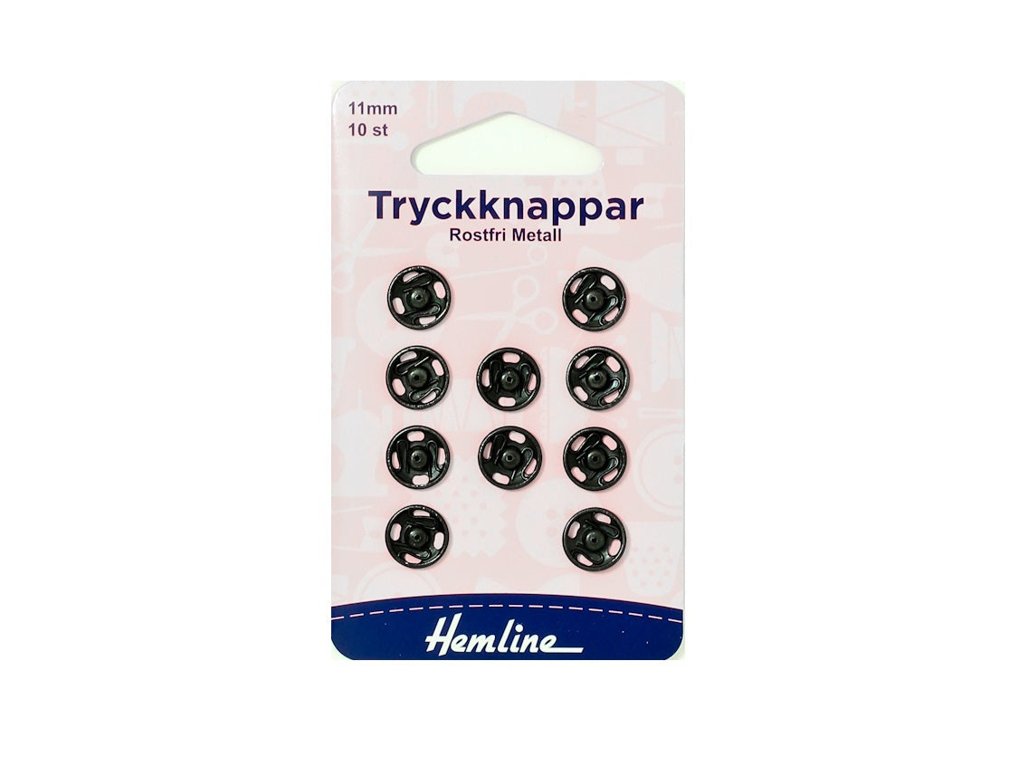 Tryckknappar svart (finns i fler storlekar)
