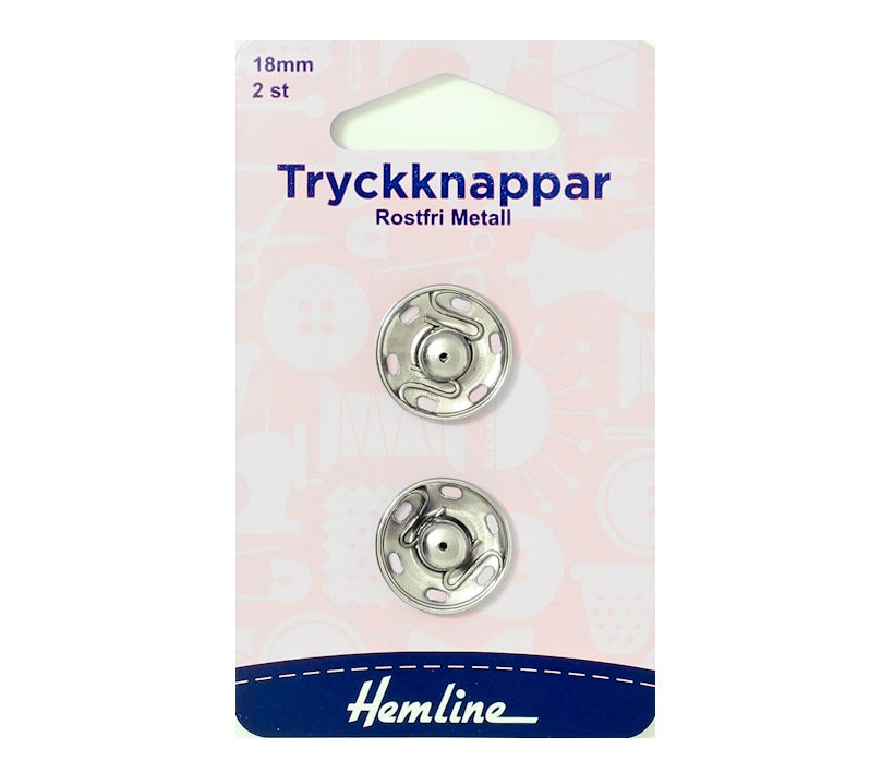 Tryckknappar silver (finns i fler storlekar)