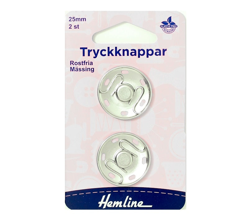 Tryckknappar silver (finns i fler storlekar)
