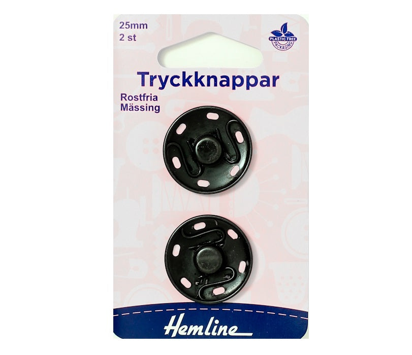 Tryckknappar svart (finns i fler storlekar)