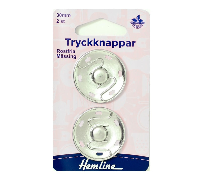 Tryckknappar silver (finns i fler storlekar)