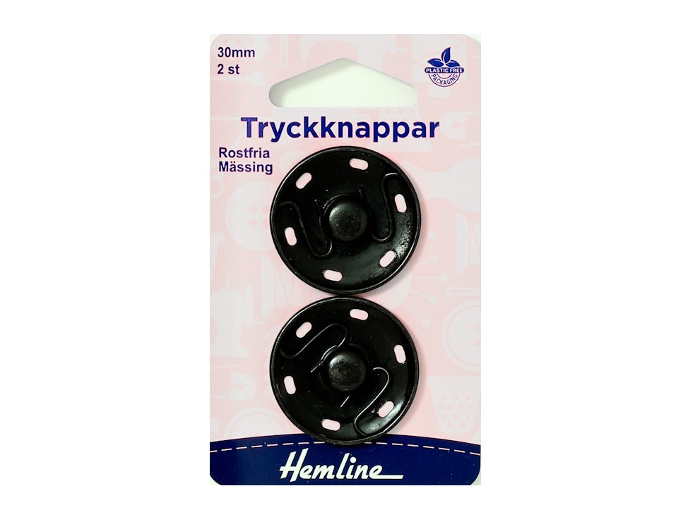 Tryckknappar svart (finns i fler storlekar)