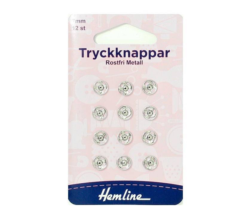 Tryckknappar silver (finns i fler storlekar)